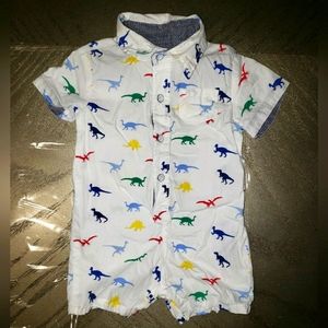 Free Planet 3-6m Baby Boy's Dinosaur Romper.
